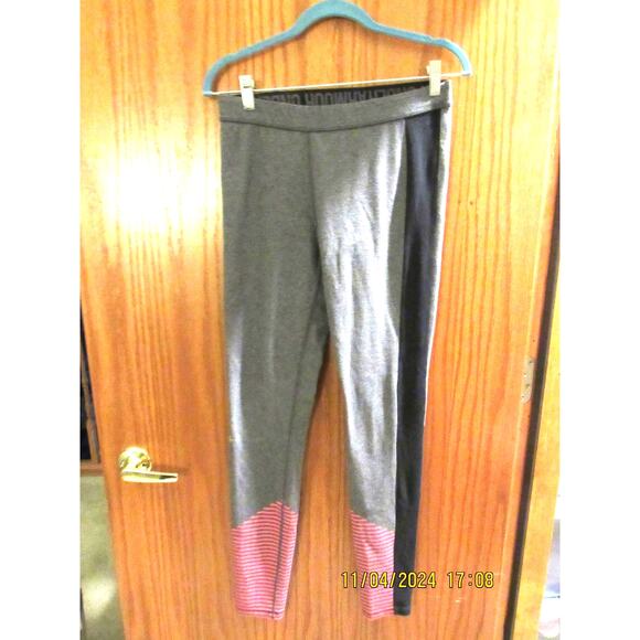 Black Under Armour Large Activewear Pants - Pink Striped Waist - Picture 1 of 5